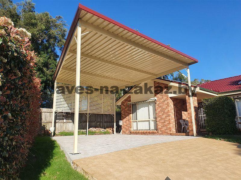 Навес для 2 машин 6 на 6 в Бресте Навес для 2 машин 6 на 6
