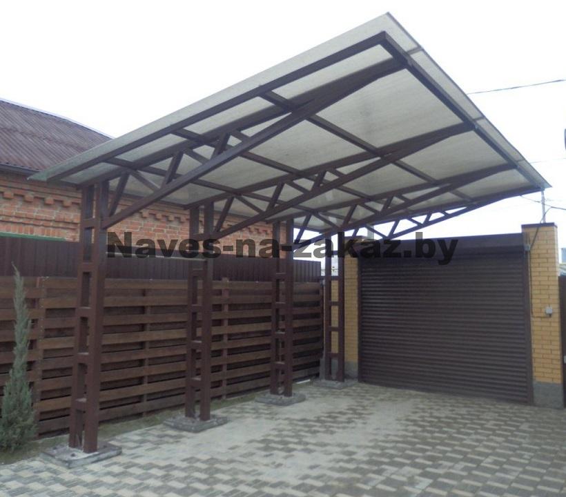 Сварной консольный навес для авто 3 на 4 в Бресте Сварной консольный навес для авто 3 на 4