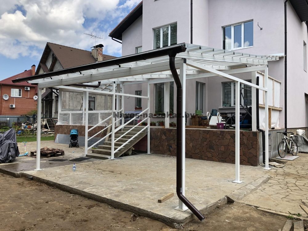 Навес над террасой 5,5х6,3 в Бресте Навес над террасой 5,5х6,3