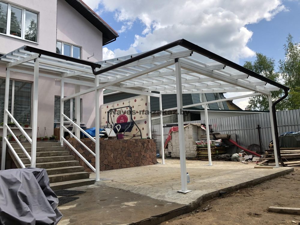 Навес над террасой 5,5х6,3 в Бресте Навес над террасой 5,5х6,3